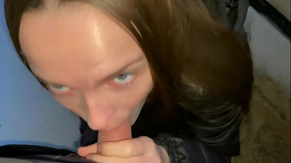 POV – Cute Stepsister Sucks Cock Outdoor In Winter
